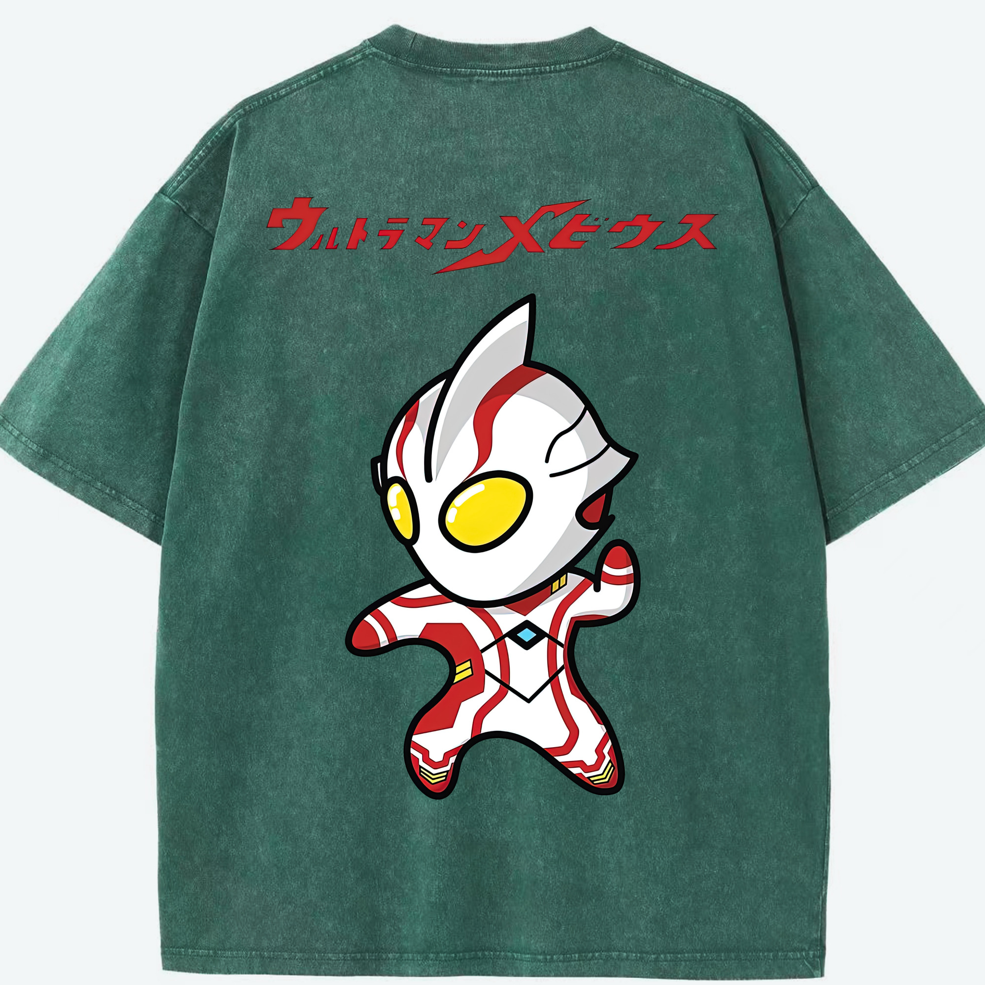 （画像用） ウルトラマン Ultraman 綿100% ヴィンテージ風 半袖Tシャツ（背面プリント）